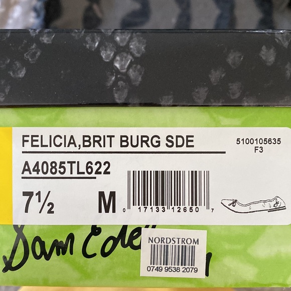 SAM EDELMAN Felicia Burgundy Ballet Slipper 7.5 - Picture 5 of 5